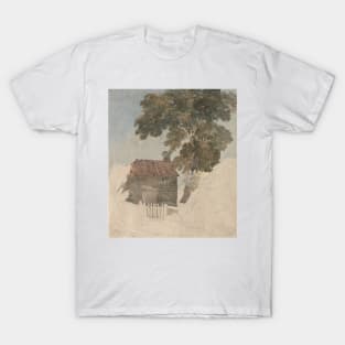 Cottage and Trees by David Cox T-Shirt